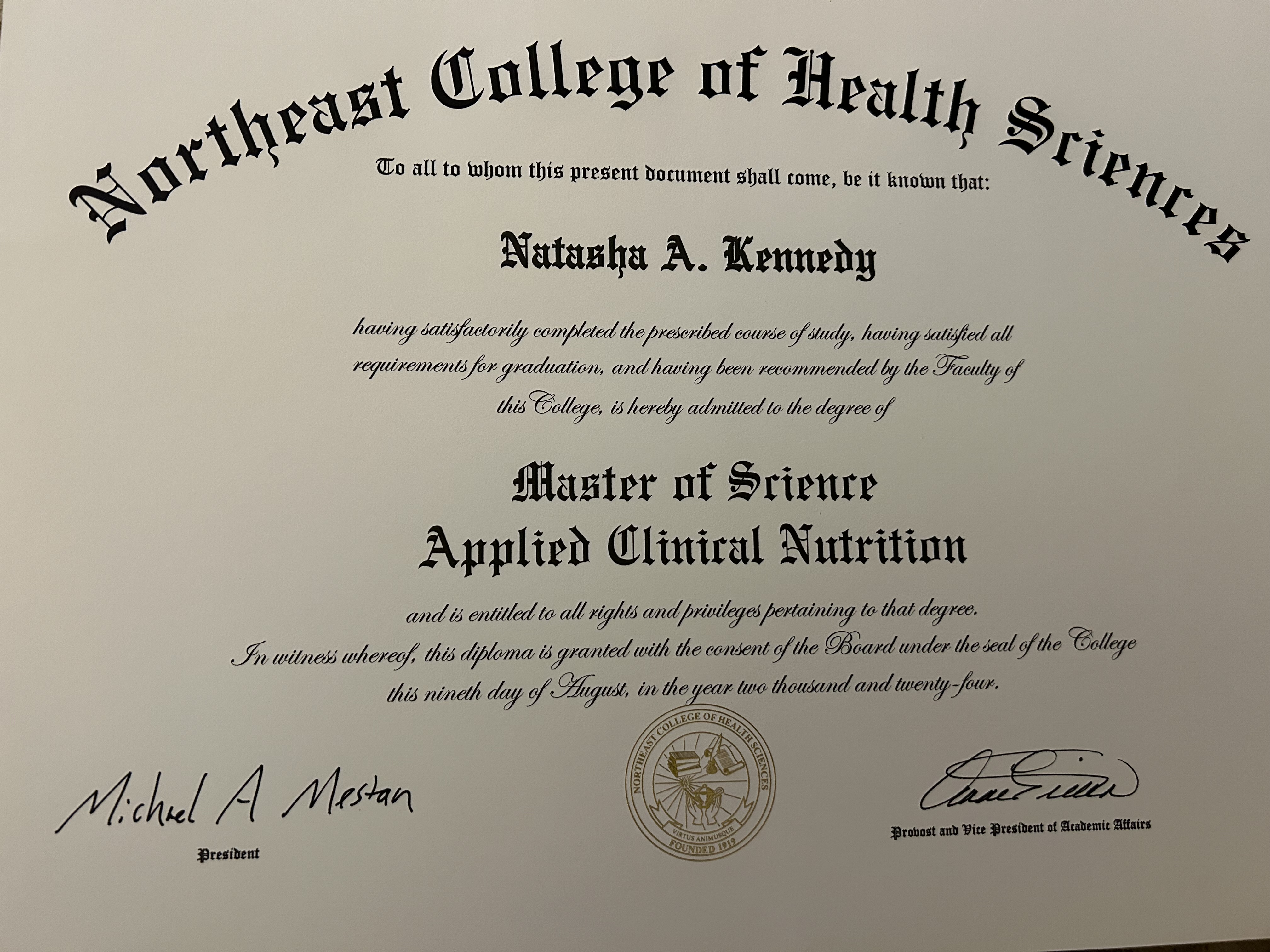 M.S. Applied Clinical Nutrition document preview