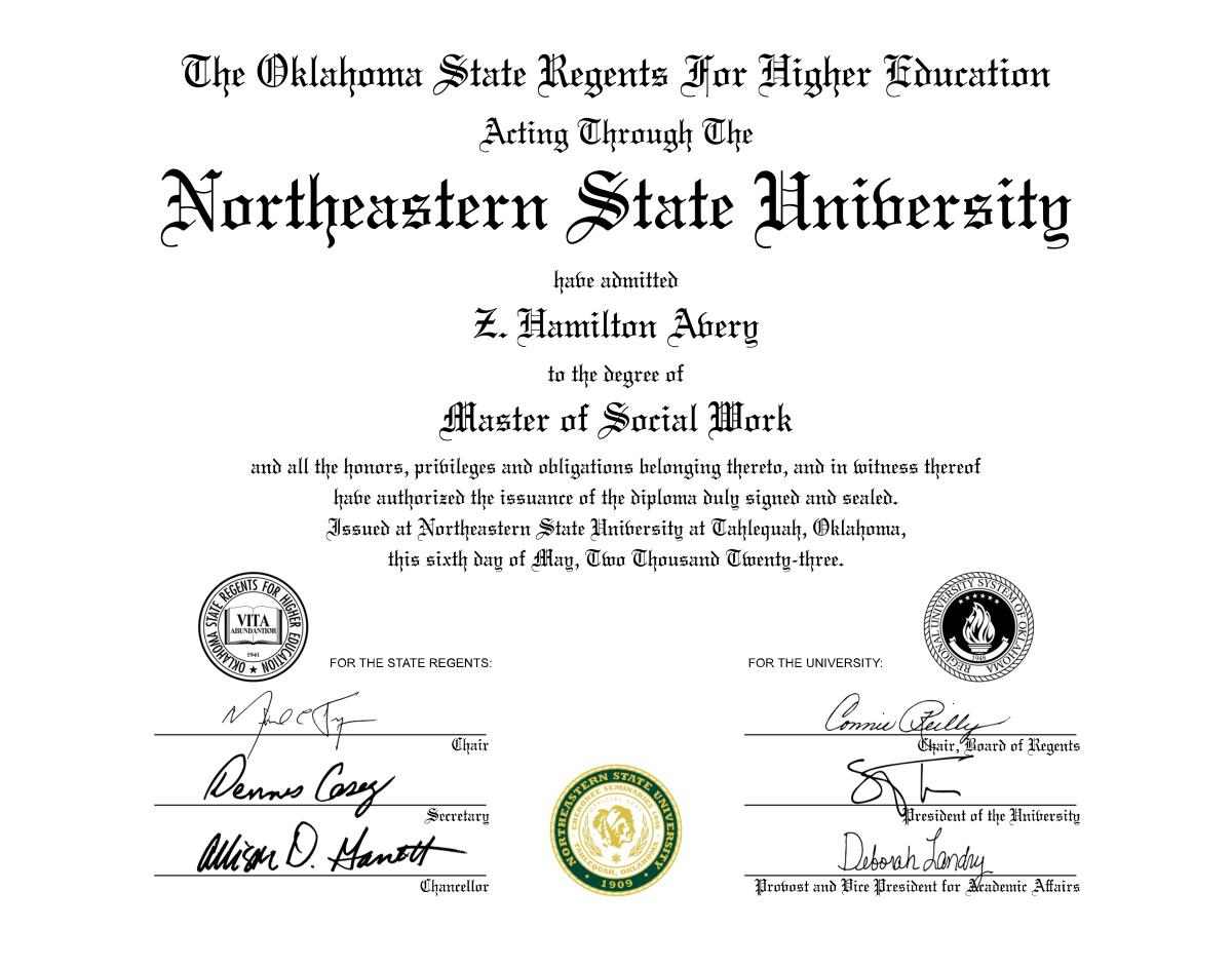 Master of Social Work document preview