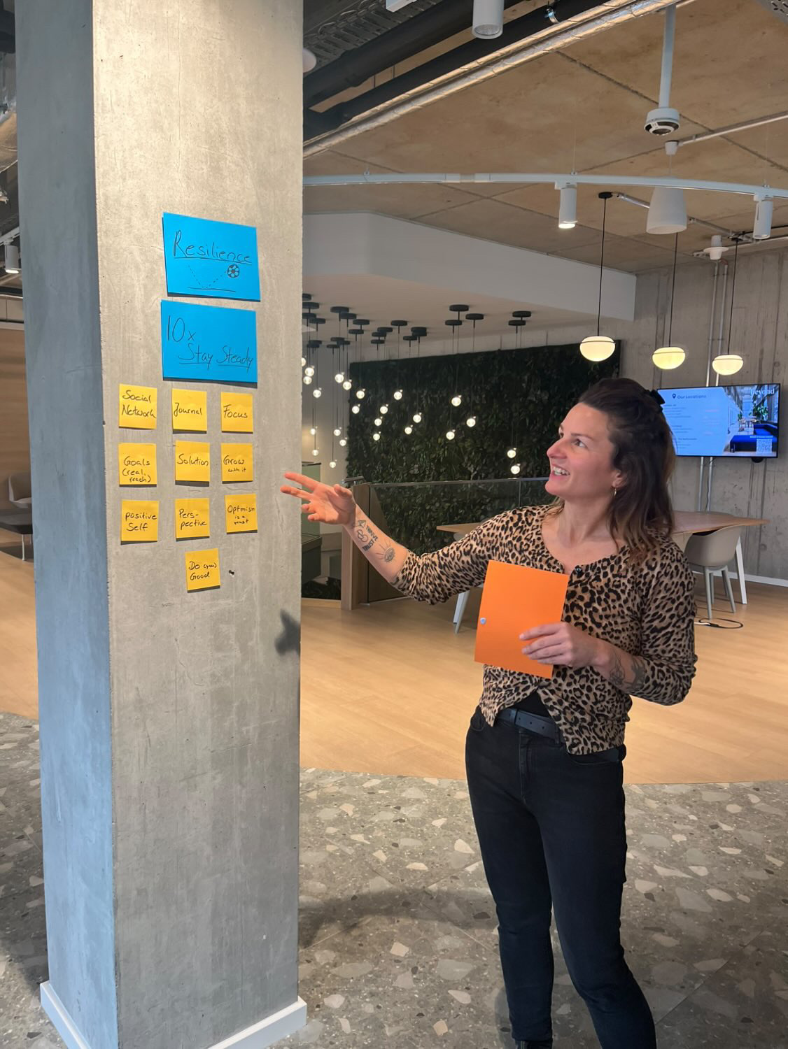 Verena holding a resilience workshop